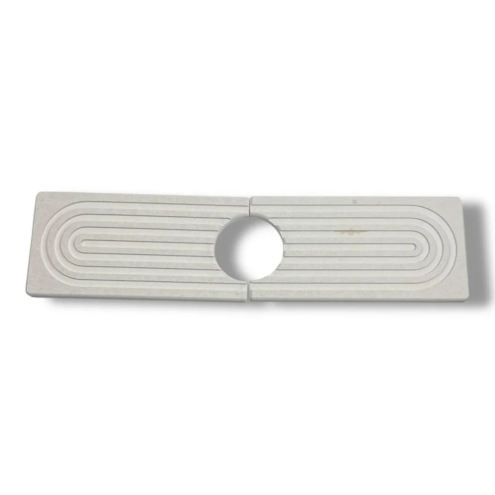 Concrete Tray - Arched Groove Design‎ (Small Stain Noted) - Decorative Organizer